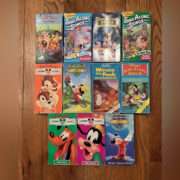 Disney Other - Disney Movie VHS Tape Sing Along Songs Classic Vintage 90s Y2K Lot 11
